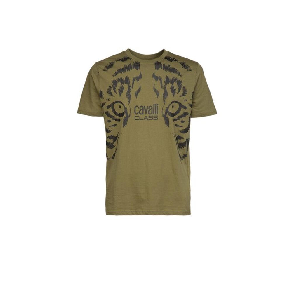 Cavalli Class  Tiger Eyes Print Fashion T-Shirt-